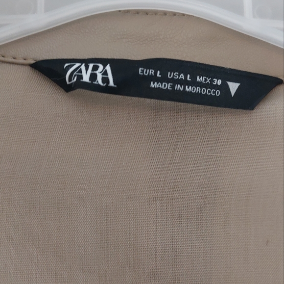 Zara Leather Blazer with Knot Tie Closure - Picture 4 of 6